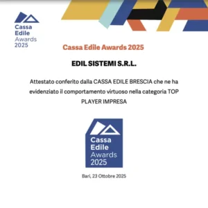 Riconoscimento da parte di Cassa Edile Awards 2025