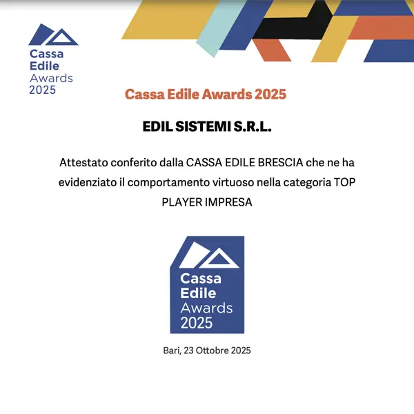 Riconoscimento da parte di Cassa Edile Awards 2025